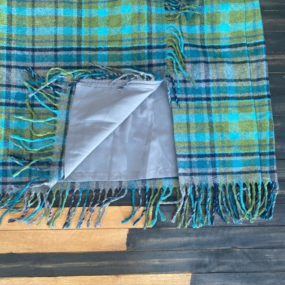 J.Jill Women’s Plaid Fringe Wool Blend Skirt Size 10P Blue Green NWT Tags Y-19 - Picture 3 of 10
